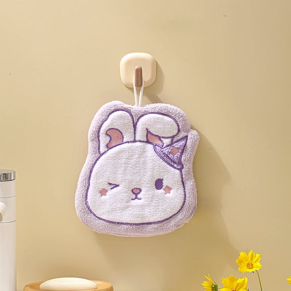 Easter Hand Towels, Easter Gifts, Holiday Kitchen Towels With Classic Rabbit Designs, Soft Flock Material For Bathroom And Household Cleaning