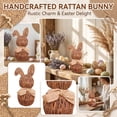 thumbnail image 1 of Easter Handcrafted Rattan Woven Bunny Ornament - Adorable Woven Straw Rabbit Figurine with Burlap Bow, Rustic Natural Texture Bunny Sculpture, Farmhouse Spring Easter Home Shelf Tabletop Decoration, 1 of 7