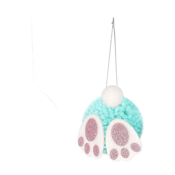 Easter Hanging Bunny Poms,Tree and Wreath Decorations,Colorful Indoor Party Ornaments,Spring Holiday Decor,Cute Bunny Ear Tabletop Accent,Indoor Outdoor Easter Decoration,12PCS