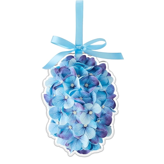 Easter Hanging Hydrangea Easter Egg, Decorative 3D Hydrangea Ball Crafts, for Spring Holiday Party Decor, 3.15in