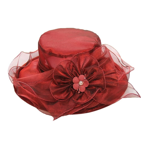 Easter Hats for Women, Comdrip Women's Church Kentucky Derby Fascinator Bridal Tea Party Wedding Hat Fascinators Hats for Women Wine Red One Size