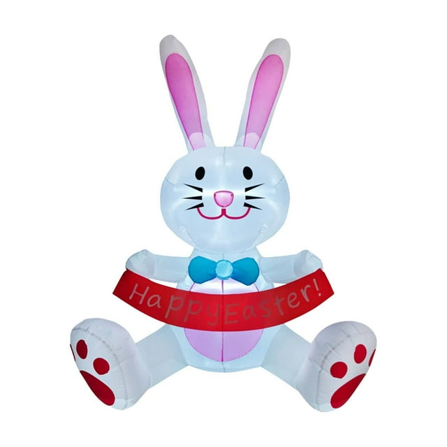 Easter Holiday Light Up Inflatable Bunny Push Eggs Patio Inflatable