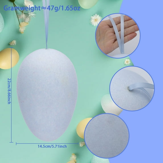 Easter Home decorations, decorative Easter Eggs for Home decor, 3X1.5 in, Light Blue, Entryway Display, Spring Events, 1 Pc (168 Chars)