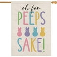thumbnail image 1 of Easter House Flag Bunny Burlap Vertical Double Sided Funny Holiday Rabbit Outdoor Yard Decor 28x40 Inch, 1 of 1