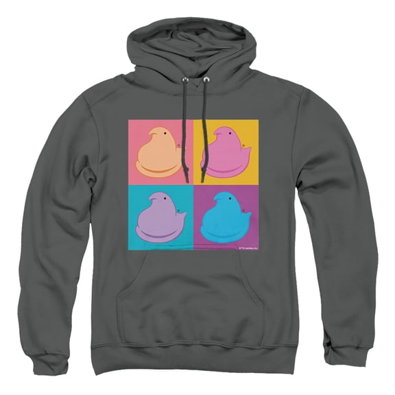 Easter In Squares In Four Colors Adult Pull-Over Hoodie, Charcoal, Small