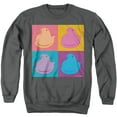 thumbnail image 1 of Easter In Squares In Four Colors Unisex Adult Crewneck Sweatshirt, Charcoal, 2X-Large, 1 of 5
