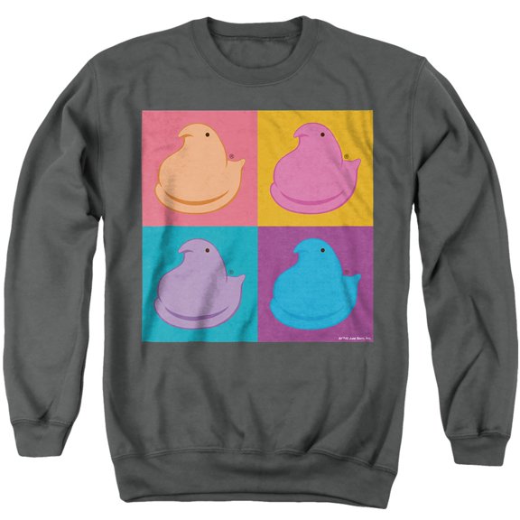 Easter In Squares In Four Colors Unisex Adult Crewneck Sweatshirt, Charcoal, Small