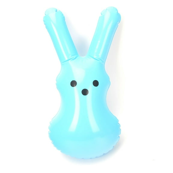 Easter Inflatable Bunny Peep-s - Inflatable Cute Rabbit Ornament Decoration Hanging Rope and Hooks Blow Up Easter Mini Bunny Toy Easter Party Outdoor Garden Yard Lawn Door Decor Pool Toy