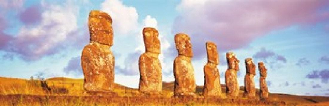 Easter Island Chile Canvas Art - Panoramic Images (18 x 6)