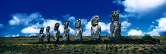 Easter Island Chile Canvas Art - Panoramic Images (36 x 12)