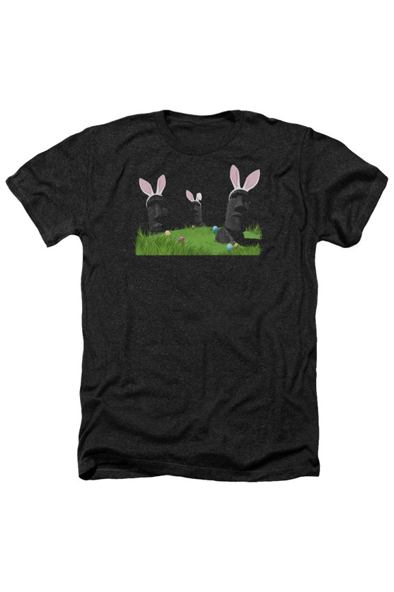 - Easter Island - Heather Short Sleeve Shirt - Medium