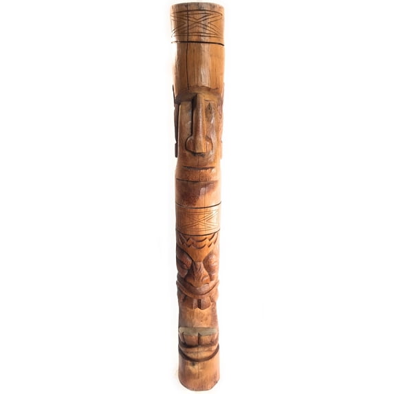 Easter Island Moai & Big Kahuna Tiki Totem Pole 7 Foot | #lbj30017200