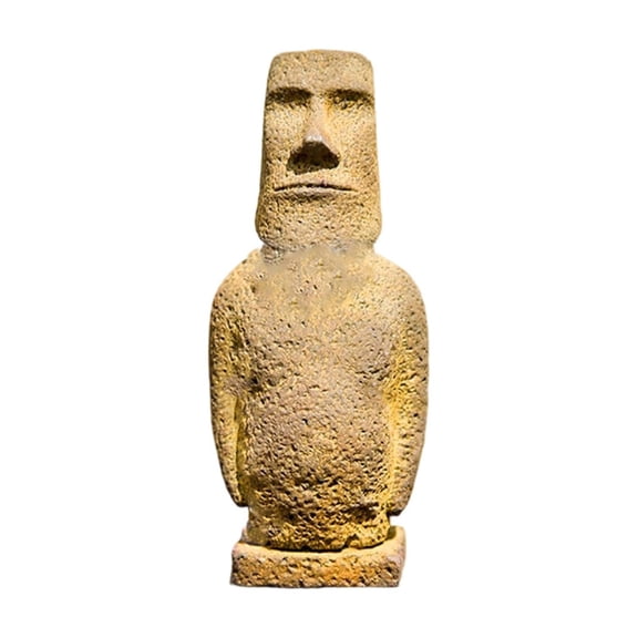 Easter Island Moai Statue Crafts, Handmade Figurine, Home Decor For Study Room & Tea Pet, Cast Iron-Like Home Ornament, A1 Pc Decoration