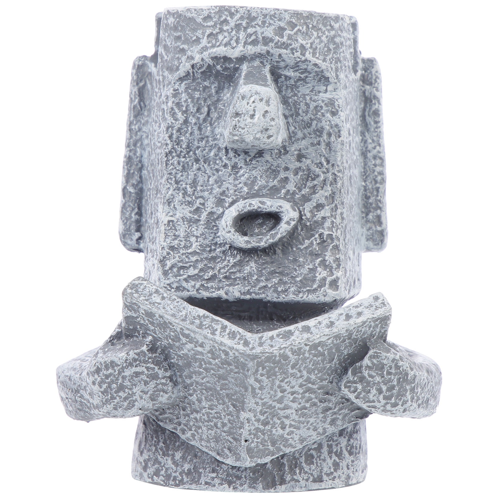 Easter Island Moai Statue Resin Pen Holder Eyeglass Holder Tabletop