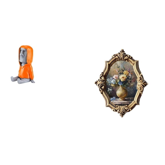 Easter Island Statue Moai Head Statue Decor Resin Material Retro Artwork for Home Office Desktop