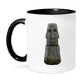 thumbnail image 1 of 3dRose, Easter Island Stone Head, 15oz Two-Tone Black Mug, 1 of 3