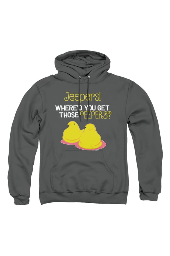 Easter Jeepers Where'd You Get Those Peepers Adult Pull-Over Hoodie, Charcoal, Medium