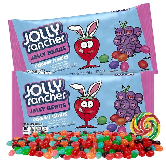 Easter Jelly Beans, Jolly Rancher Candy, Pack of 2, 14 Ounces Per Bag