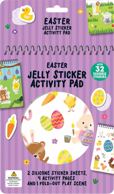 Easter Jelly Sticker Activity Pad: With 32 Reusable Stickers, 2 Silicone Sticker Sheets, 4 Activity Pages and 1 Fold-Out, (Hardcover)