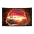 thumbnail image 1 of Easter Jesus Backdrop He is Risen Banner,71x45 inch Background Resurrection Background for Easter Day Celebration Party Decor Banner Photo Props for Home, 1 of 5