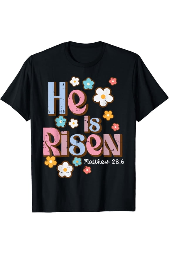 Easter Jesus He is Risen Christian Faith Women T-Shirt