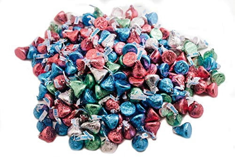 Easter Kisses - 3 Pound Resealable Stand-up Candy Bag - Individually Wrapped Chocolate Drops Wrapped in Pastel Colored Foil - Bulk Milk Chocolate Candy