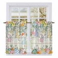 thumbnail image 1 of Easter Kitchen Curtains 54 Inch Length, Spring Rabbit Eggs Eucalyptus Leaves Floral Wood Tiers Curtains for Bathroom Bedroom Cafe, Light Filtering Small Window Treatment Drapes 2 Panels 42"Wx54"L, 1 of 8
