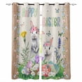 thumbnail image 1 of Easter Kitchen Curtains Farmhouse Bunny Colorful Eggs Flowers Plants Cafe Short Curtains for Bathroom Blackout Window Curtain Grommet Small Window Treatment Drapes for Bedroom Living Room 42"x45"x2, 1 of 9