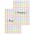 thumbnail image 1 of Easter Kitchen Dish Towels for Drying Dishes Set of 2, Colorful Checkered Plaid Spring Gingham Textured Waffle Weave Microfiber Hand Tea Bathroom Towels Quick Dry & Absorbent Towel 15.7x23.6, 1 of 7