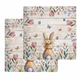 thumbnail image 1 of Easter Kitchen Dish Towels for Drying Dishes Set of 2, Spring Bunny Butterfly Botanical Wooden Grain Waffle Weave Microfiber Hand Tea Bathroom Towels Quick Dry & Absorbent Towel 12x12, 1 of 7