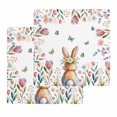 thumbnail image 1 of Easter Kitchen Dish Towels for Drying Dishes Set of 2, Spring Flowers Wreath Rabbit Budding Florals Waffle Weave Microfiber Hand Tea Bathroom Towels Quick Dry & Absorbent Towel 12x12, 1 of 7