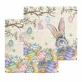 thumbnail image 1 of Easter Kitchen Dish Towels for Drying Dishes Set of 2, Spring Grey Bunny Colorful Eggs Tree Butterfly Waffle Weave Microfiber Hand Tea Bathroom Towels Quick Dry & Absorbent Towel 12x12, 1 of 7