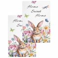 thumbnail image 1 of Easter Kitchen Dish Towels for Drying Dishes Set of 2, Spring Watercolor Tulip Butterfly Flower Plant Waffle Weave Microfiber Hand Tea Bathroom Towels Quick Dry & Absorbent Towel 15.7x23.6, 1 of 7