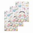 thumbnail image 1 of Easter Kitchen Dish Towels for Drying Dishes Set of 3, Spring Rabbit Feet Eggs Botanical Floral Grey Plaid Waffle Weave Microfiber Hand Tea Bathroom Towels Quick Dry & Absorbent Towel 15.7x23.6, 1 of 7