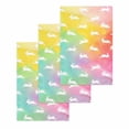 thumbnail image 1 of Easter Kitchen Dish Towels for Drying Dishes Set of 3, Spring Rabbits Silhouette Rainbow Ombre Art Waffle Weave Microfiber Hand Tea Bathroom Towels Quick Dry & Absorbent Towel 15.7x23.6, 1 of 7