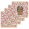 thumbnail image 1 of Easter Kitchen Dish Towels for Drying Dishes Set of 4, Bunny Ears Spring Pink Flowers Potted Plant Rustic Waffle Weave Microfiber Hand Tea Bathroom Towels Quick Dry & Absorbent Towel 12x12, 1 of 7