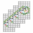 thumbnail image 1 of Easter Kitchen Dish Towels for Drying Dishes Set of 4, Spring Colorful Eggs Flower Leaf Grey Plaid Checkered Waffle Weave Microfiber Hand Tea Bathroom Towels Quick Dry & Absorbent Towel 15.7x23.6, 1 of 7