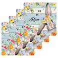 thumbnail image 1 of Easter Kitchen Dish Towels for Drying Dishes Set of 4, Spring Farmhouse Bunny Flower Teal Blue Wood Grain Waffle Weave Microfiber Hand Tea Bathroom Towels Quick Dry & Absorbent Towel 12x12, 1 of 7