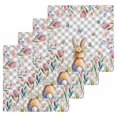 thumbnail image 1 of Easter Kitchen Dish Towels for Drying Dishes Set of 4, Spring Rabbit Butterfly Botanical Florals Grey Plaid Waffle Weave Microfiber Hand Tea Bathroom Towels Quick Dry & Absorbent Towel 12x12, 1 of 7