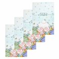 thumbnail image 1 of Easter Kitchen Dish Towels for Drying Dishes Set of 4, Spring Rabbit Feet Eggs Botanical Flowers Butterfly Waffle Weave Microfiber Hand Tea Bathroom Towels Quick Dry & Absorbent Towel 15.7x23.6, 1 of 7