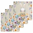 thumbnail image 1 of Easter Kitchen Dish Towels for Drying Dishes Set of 4, Spring Watercolor Bunny Eggs Flowers Wood Grain Waffle Weave Microfiber Hand Tea Bathroom Towels Quick Dry & Absorbent Towel 12x12, 1 of 7