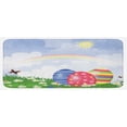 thumbnail image 1 of Easter Kitchen Mat, Spring Season Nature with Daisies Butterfly and Rainbow Colorful Ornate Eggs, Plush Decorative Kitchen Mat with Non Slip Backing, 47" X 19", Multicolor, by Ambesonne, 1 of 1