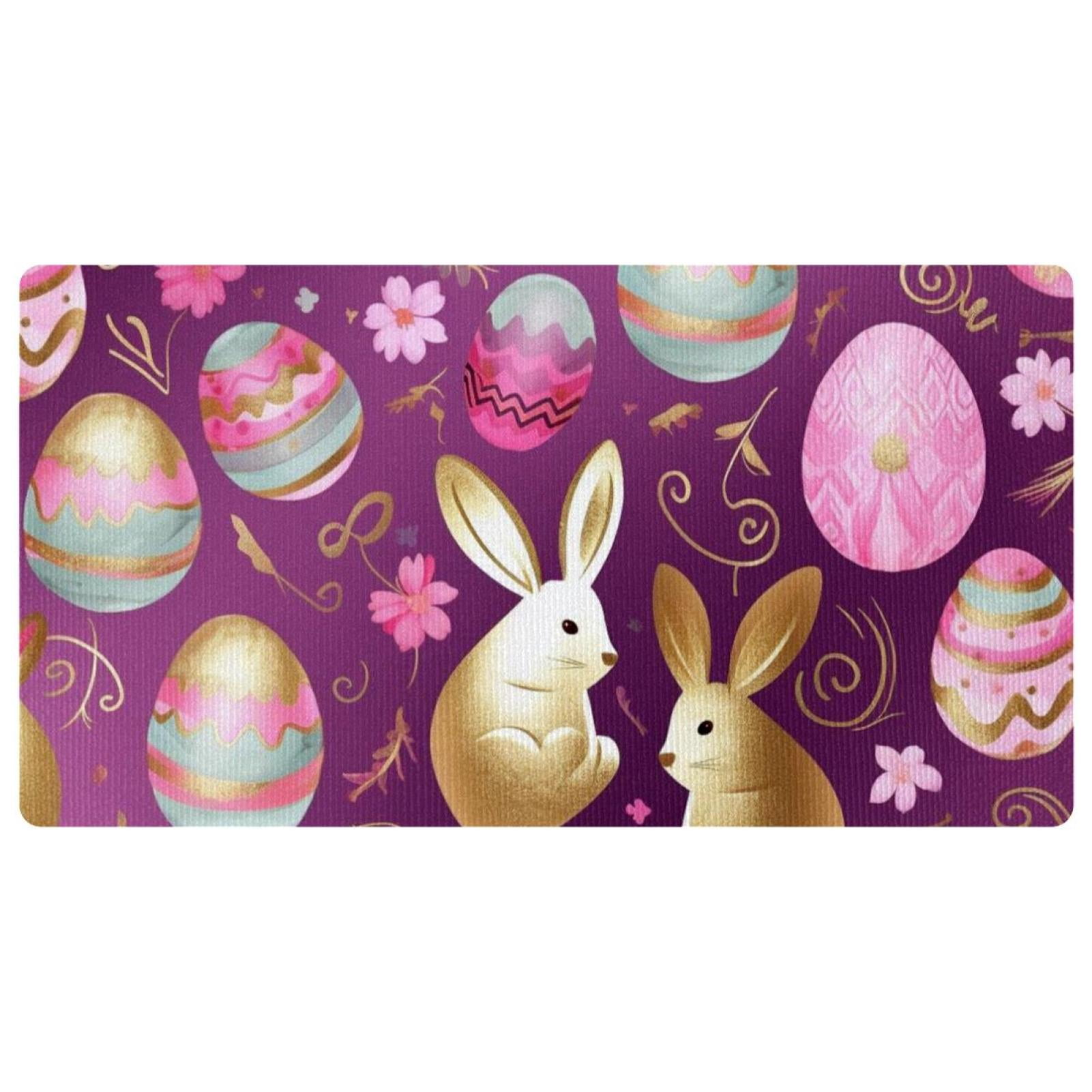 Easter Kitchen Rug Rubber Mats Kitchen Runners Rectangular, 15.7"x29.5