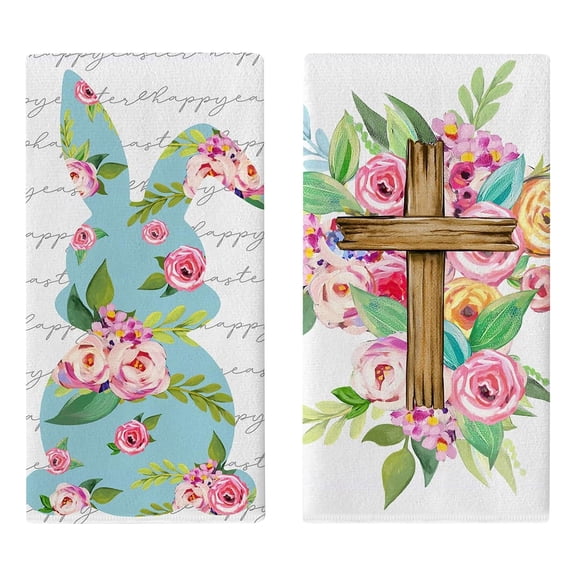 Easter Kitchen Towels,Bathroom Towel,Easter Hand Towels,Easter Decorations,Housewarming Gift Party Supplies,Easter Themed Tea Towel,Easter Tea Towel,Spring Home Kitchen Decoration,1PC,23.6"x15.7"