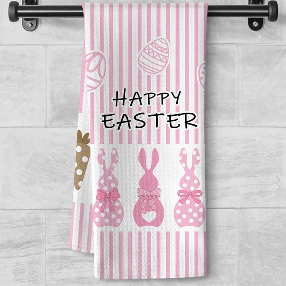 Easter Kitchen Towels - Quick-Dry Bunny & Egg Motif Decorative Kitchen ...