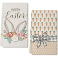 thumbnail image 1 of Easter Kitchen Towels Set of 2,Orange Carrots Bunny Flower Happy Easter Dish Towels 18x26 Inch Drying Dishcloth,Farmhouse Holiday Seasonal Spring Decorations, 1 of 1