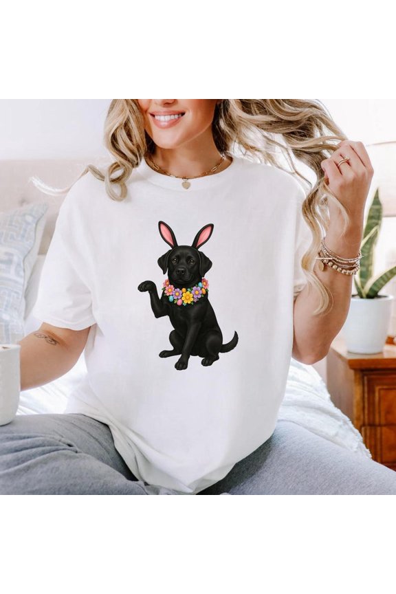 Easter L1abrador T1EE Bunny Ears Dog S1Hirt, Lab Lover Gift