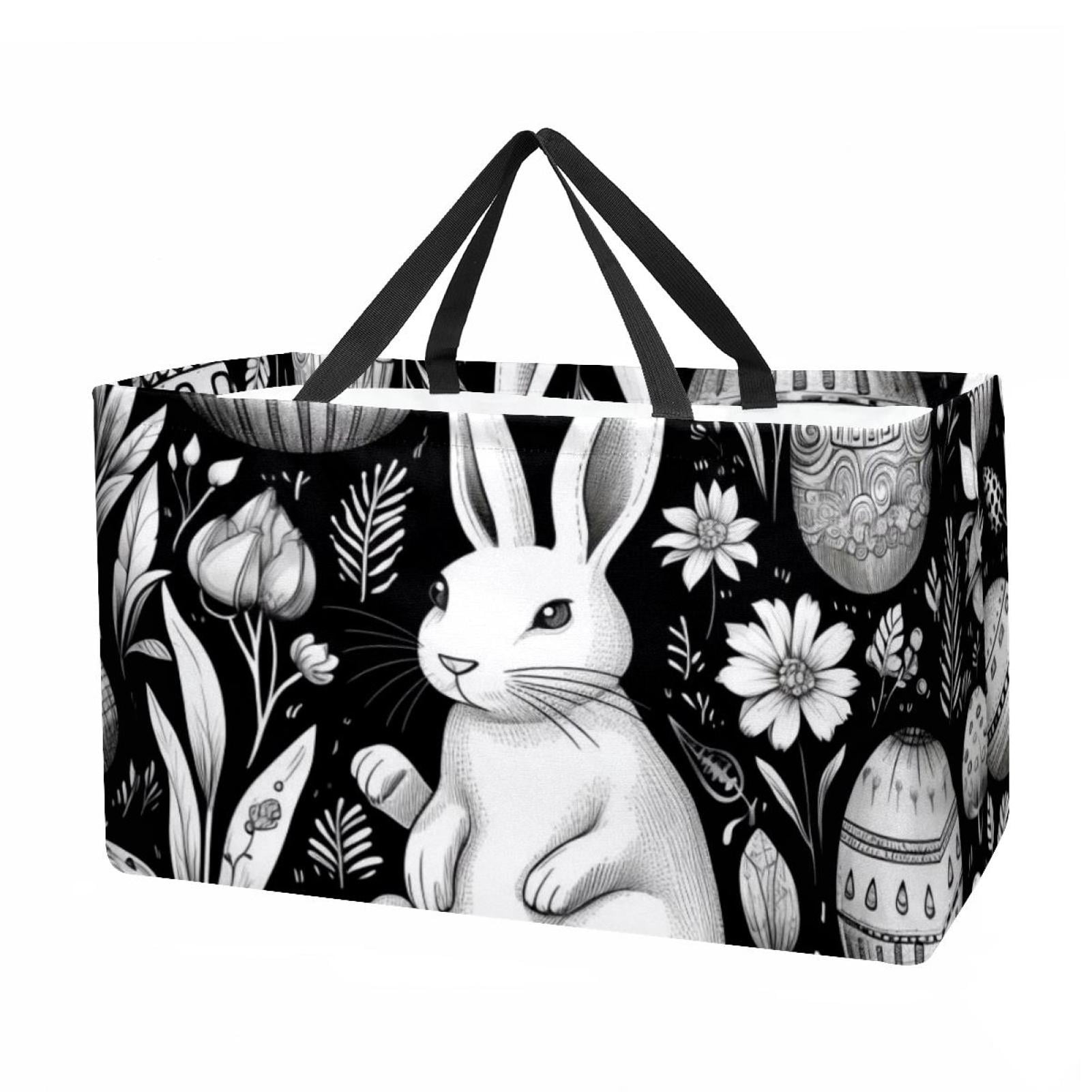 Easter Large Foldable Oxford Cloth Grocery Bags for Storage Bins