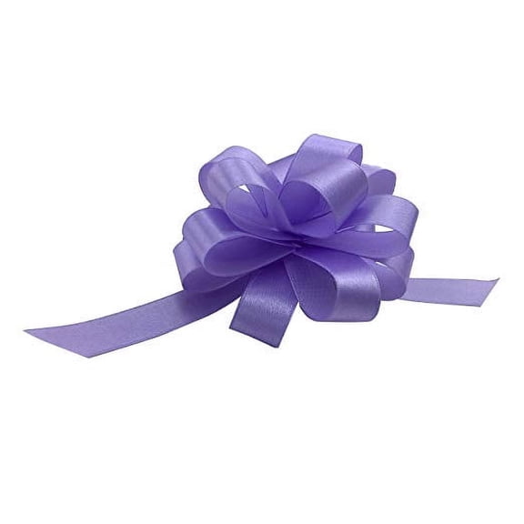 Lavender Satin Gift Pull Bows - 4" Wide, Set of 10, Fall, Thanksgiving, Christmas, Silky Fabric