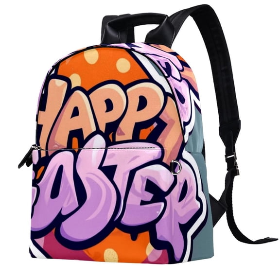 Easter Leather Teacher Backpack | Large Capacity Back Pack | Lightweight Sports Backpack for Men Women Teens | Suitable for Work School Camping